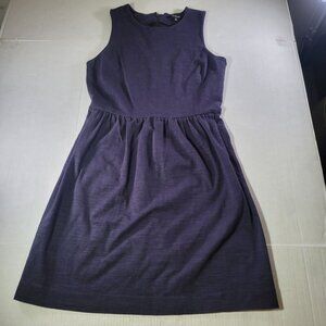 Madewell Keynote Ponte Professional Sleeveless Cotton Blend Navy Dress Size M